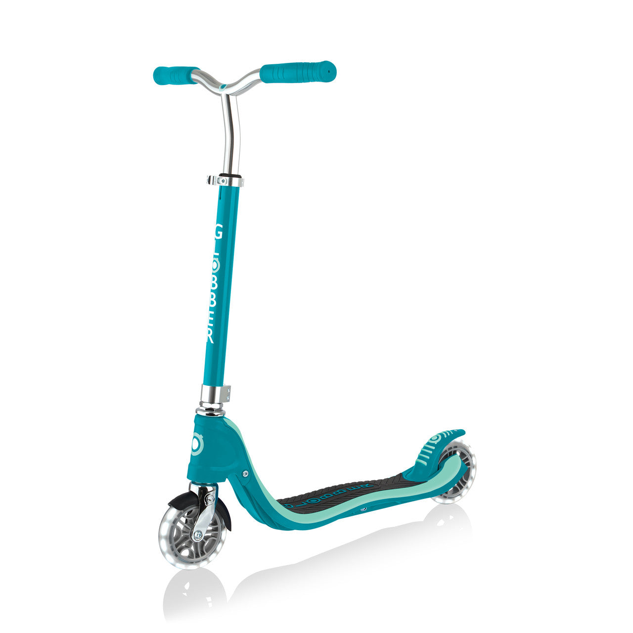 Globber - FLOW 125 Scooter with Light Up Wheels - Teal