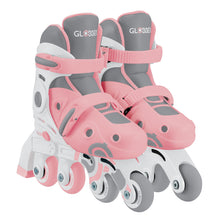 Globber Learning Inline Skates 2in1 for Kids: Size 29-32 - Pastel Pink