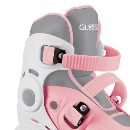 Globber Learning Inline Skates 2in1 for Kids: Size 29-32 - Pastel Pink