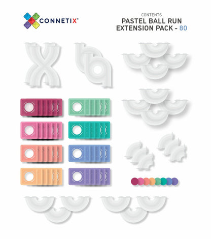 Connetix - Pastel Ball Run Expansion Pack 80pc