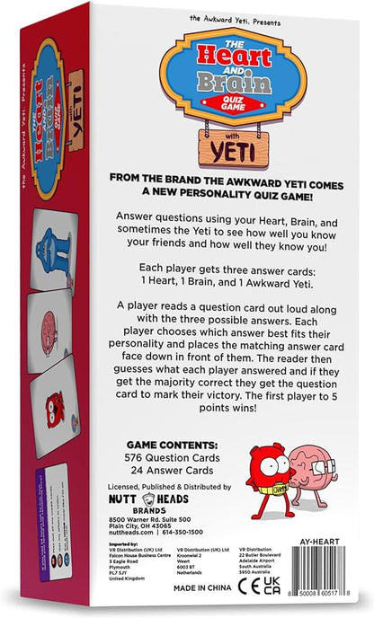 The Heart and Brain Quiz Game  with Yeti