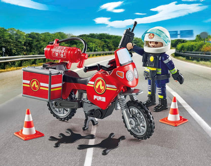 Playmobil - Action Heroes - Fire Engine at the Scene of Accident 71466