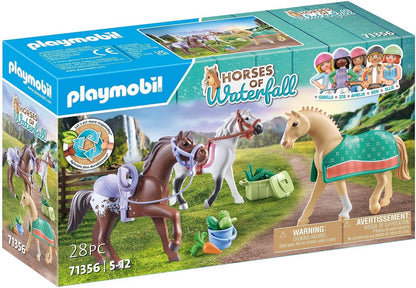 Playmobil - Horses of Waterfall - 3 Horse Set: Morgan, Quarter Horse & Shagya Araber 71356