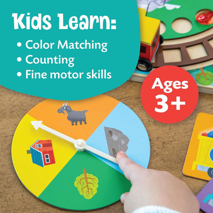 Peaceable Kingdom - 'Round the Mountain - The Colour Matchin' Gem Collectin' Train  Cooperative Board Game for Kids