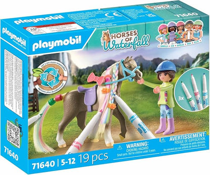 Playmobil - Horses of Waterfall - Creative Set with Horse and Crayola Pens 71640