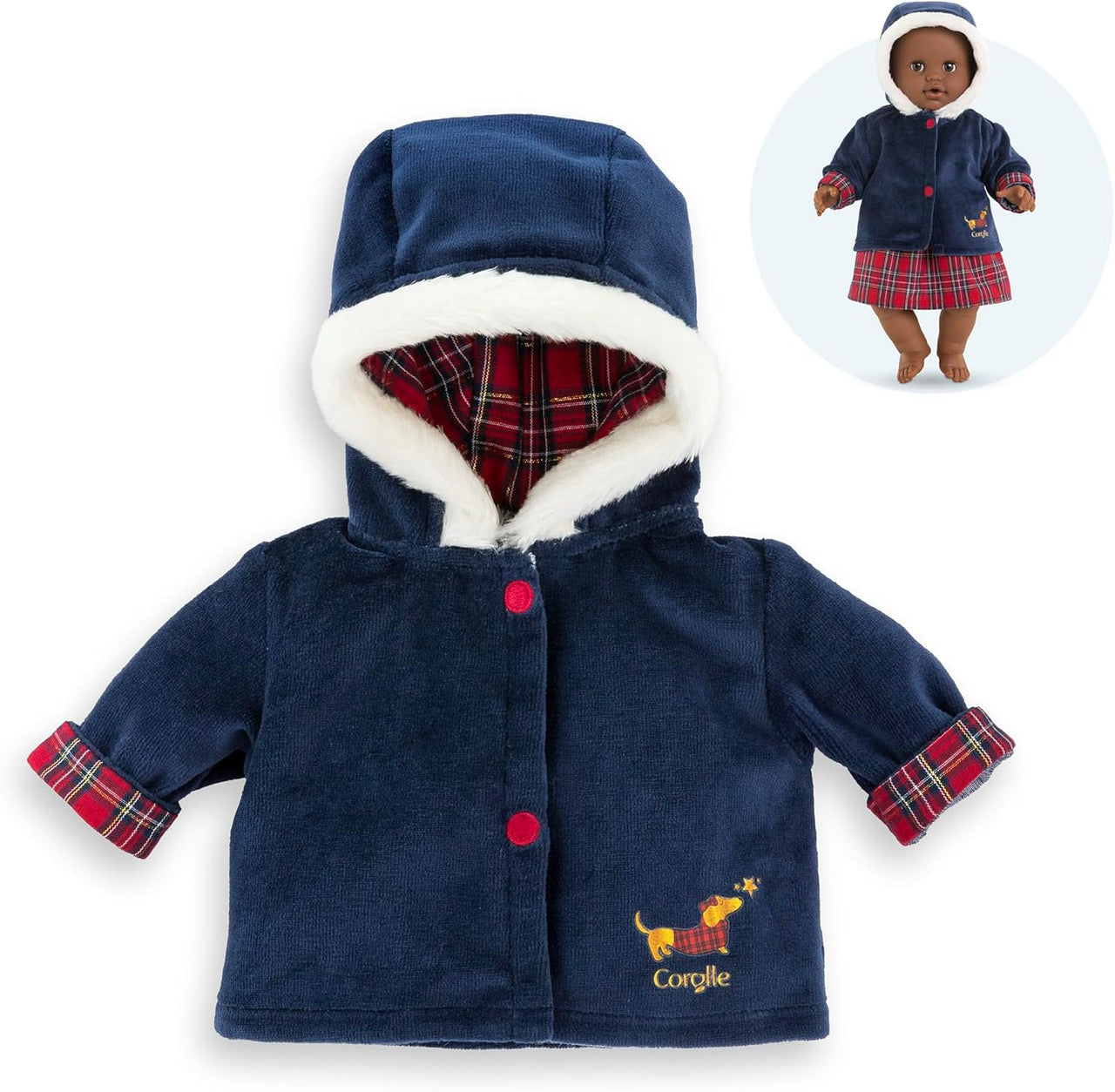 Corolle - Corolle En Fêtes Coat for Corolle 36cm Mon Grand Baby Dolls