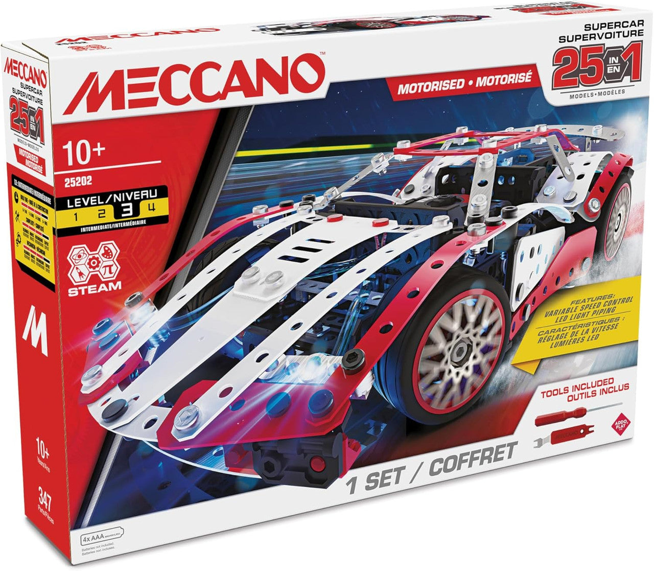 Meccano - 25-in-1 Multi Model Supercar Set 25202
