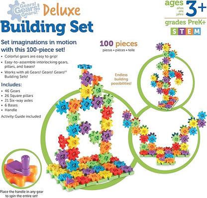 Learning Resources - GEARS GEARS GEARS 100 Piece Deluxe Building set
