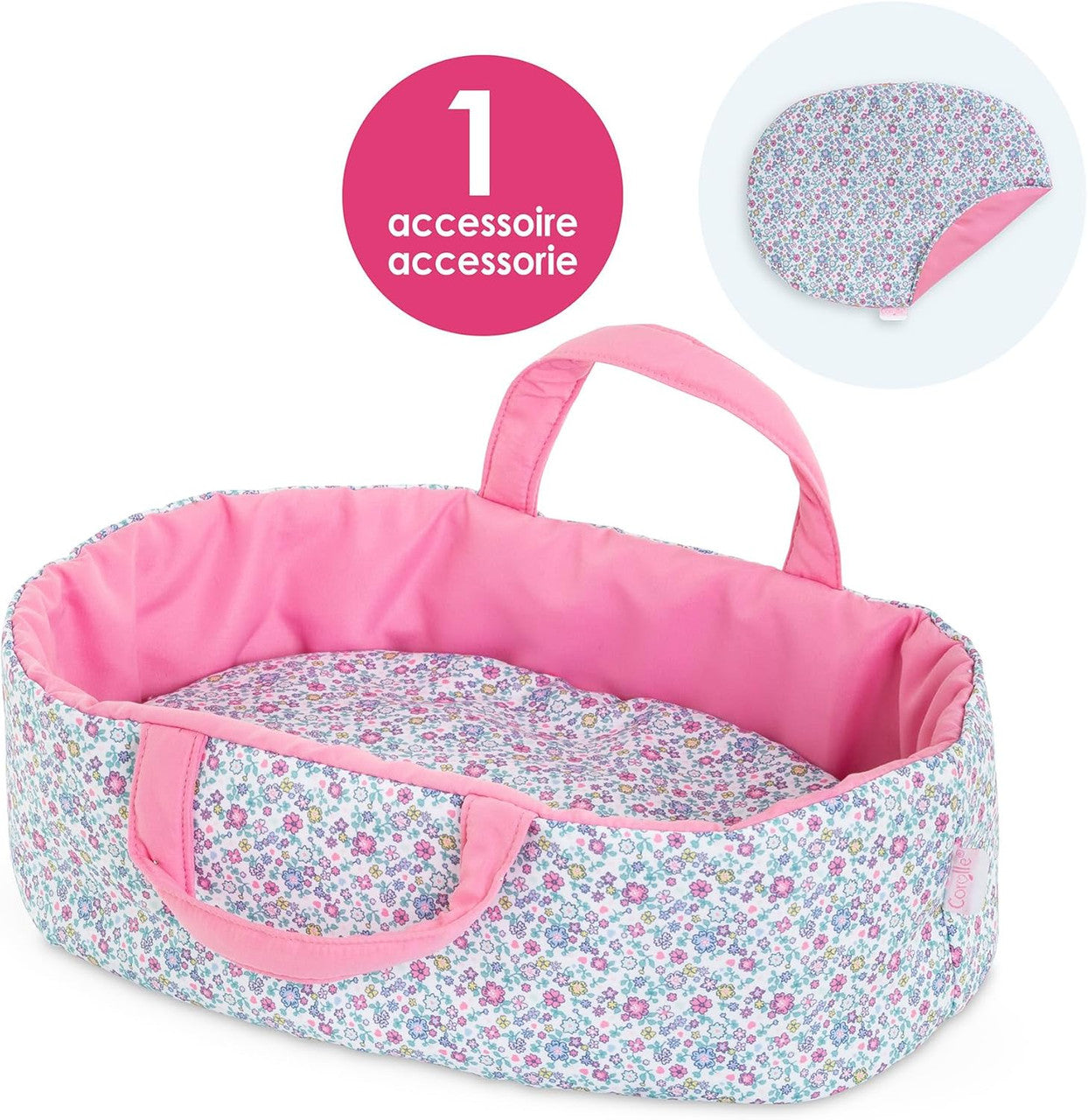 Corolle - Floral Carry Bed for Mon Premier 30cm Baby Doll