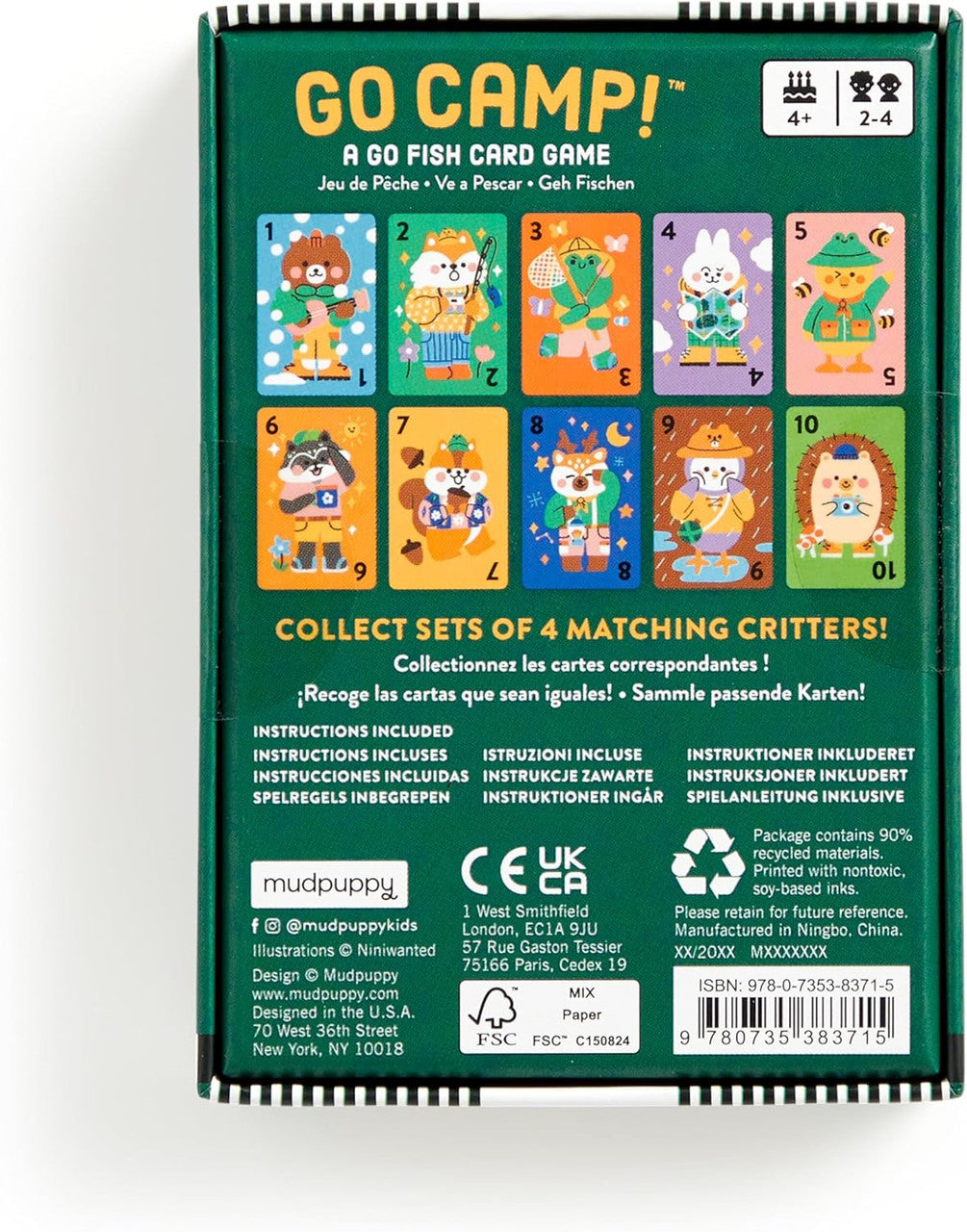 Mudpuppy - Go Camp! A Go Fish Card Game