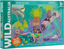 Blue Opal 2x12pc Puzzles - Neville the Devil