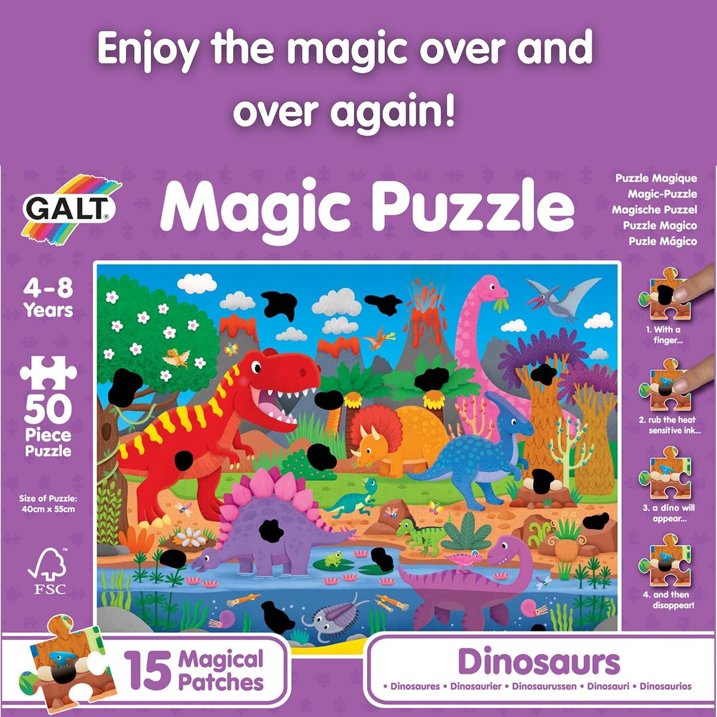 Galt - Magic Puzzle -Dinosaur Puzzle 50pc
