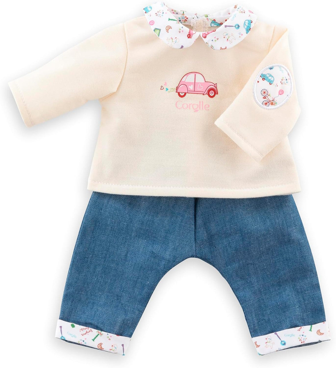 Corolle - Weekend in Paris T-Shirt and Jeans Set for Corolle 36cm Mon Grand Baby Dolls