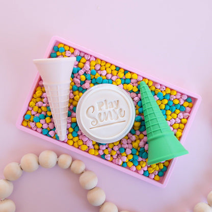 Play Sense Eco Playdough Eco Ice Cream Cone: Orange