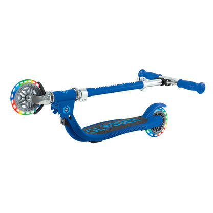 Globber - FLOW FOLDABLE JUNIOR with Lights - Navy Blue/ Sky Blue