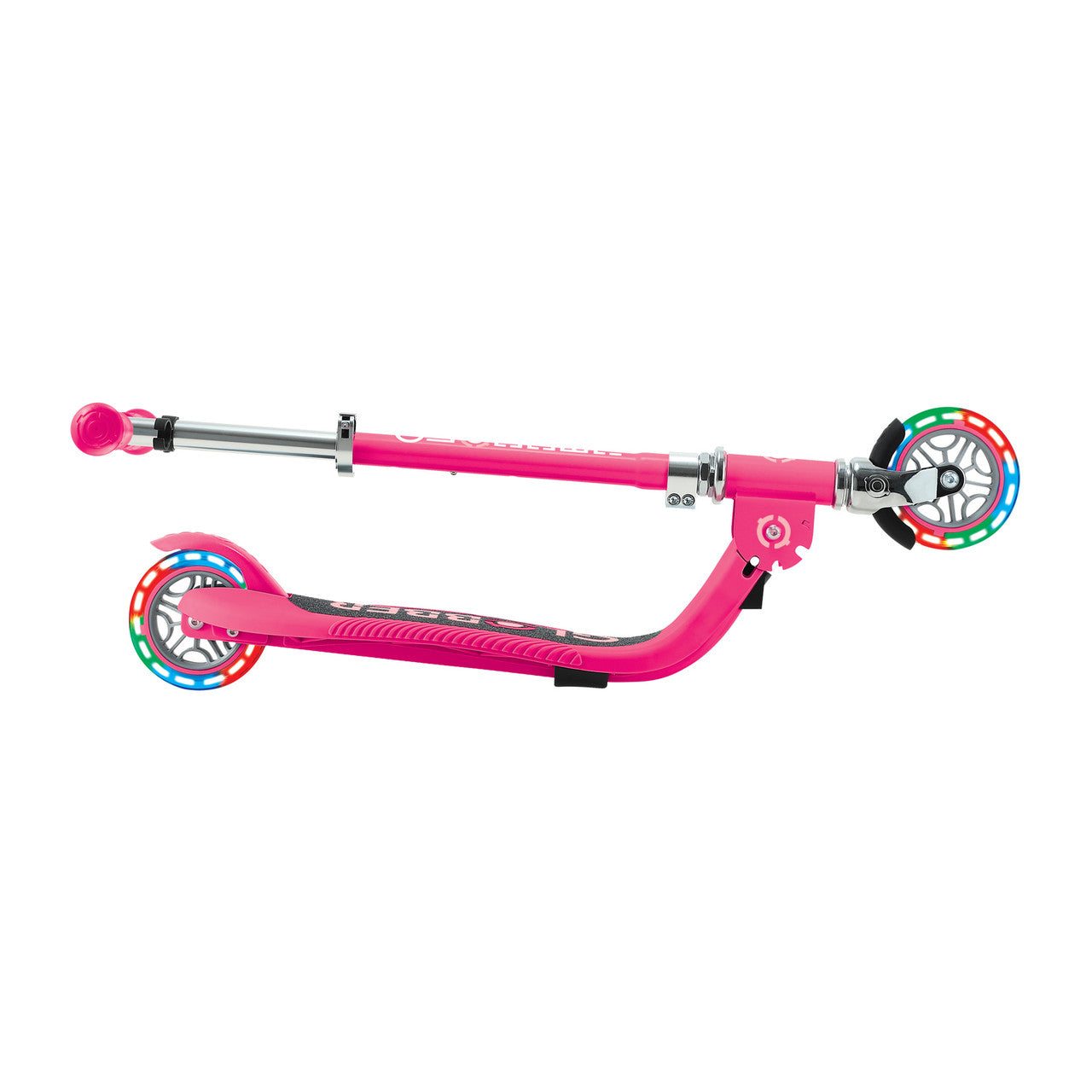 Globber - FLOW FOLDABLE JUNIOR with lights - Pastel Pink/ Fuchsia