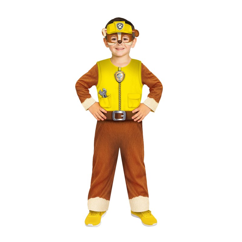 Anagram PAW Patrol Rubble Costume featuring the construction pup character outfit for kids