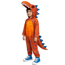 Anagram Mighty Red Dinosaur Costume featuring a bold red dinosaur outfit for kids