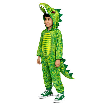 Anagram Roar-some Green Dinosaur Costume featuring a vibrant green dinosaur outfit for kids