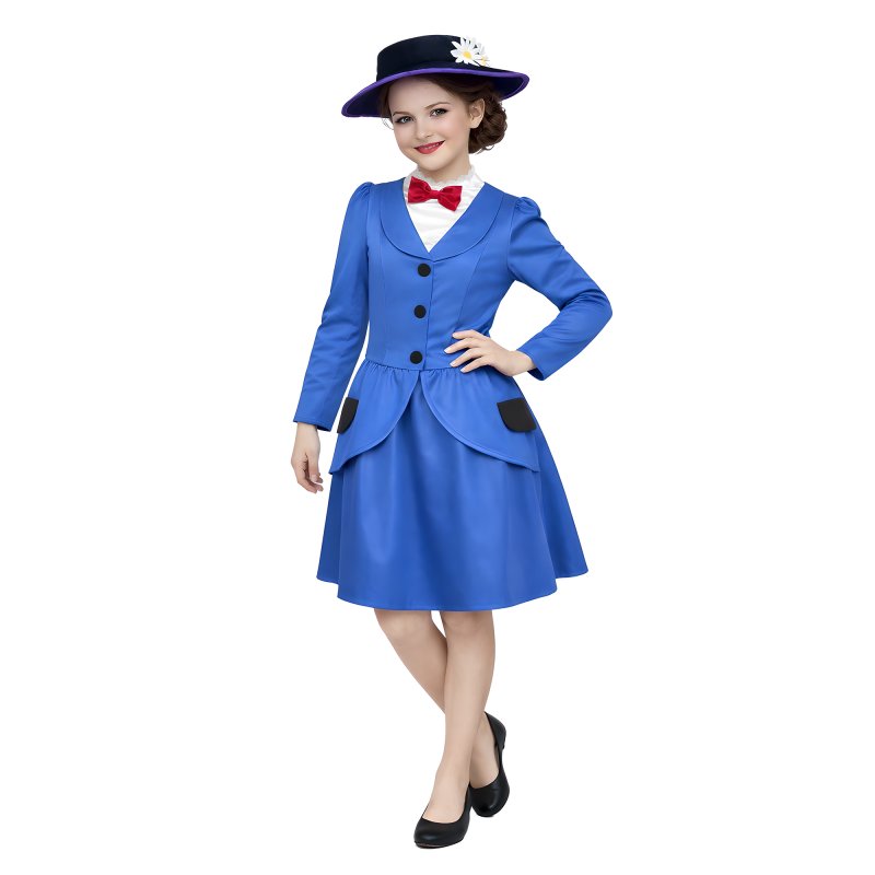 Anagram Magical Nanny Girls Costume featuring a classic storybook-inspired outfit for kids