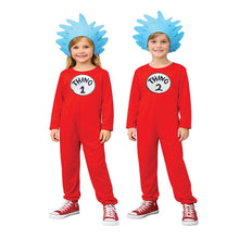 Anagram Thing 1 & Thing 2 Jumpsuit featuring the iconic Dr. Seuss character costume for kids