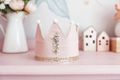 1st Birthday Crown Pink