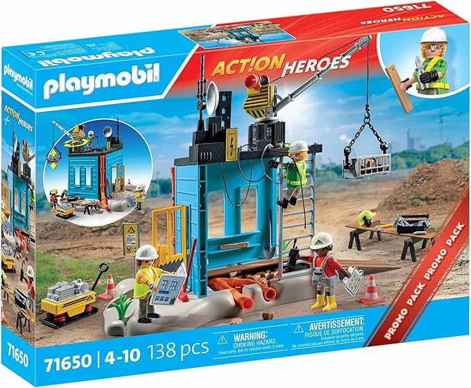 Playmobil - Action Heroes - Construction Site Promo Pack 71650