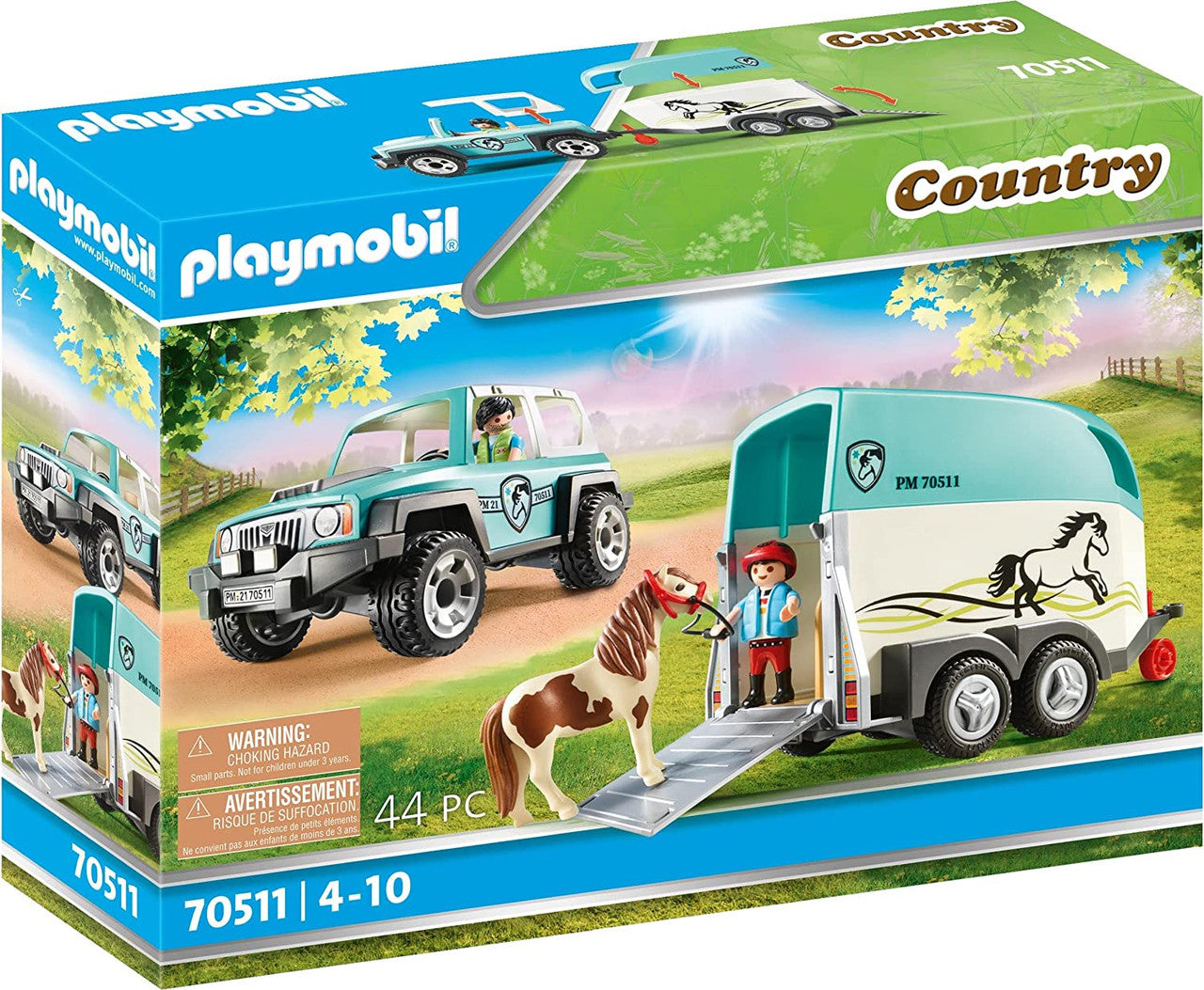 Playmobil Country - Car with Pony Trailer 70511