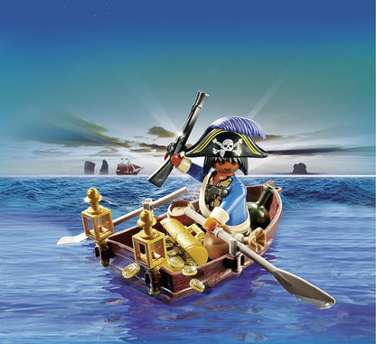 Playmobil Pirates - Pirate with Rowboat in Egg Case 4942