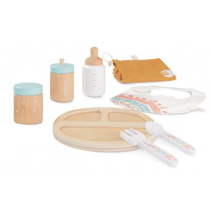 Miniland - Doll Wooden Feeding Set, 8 pcs