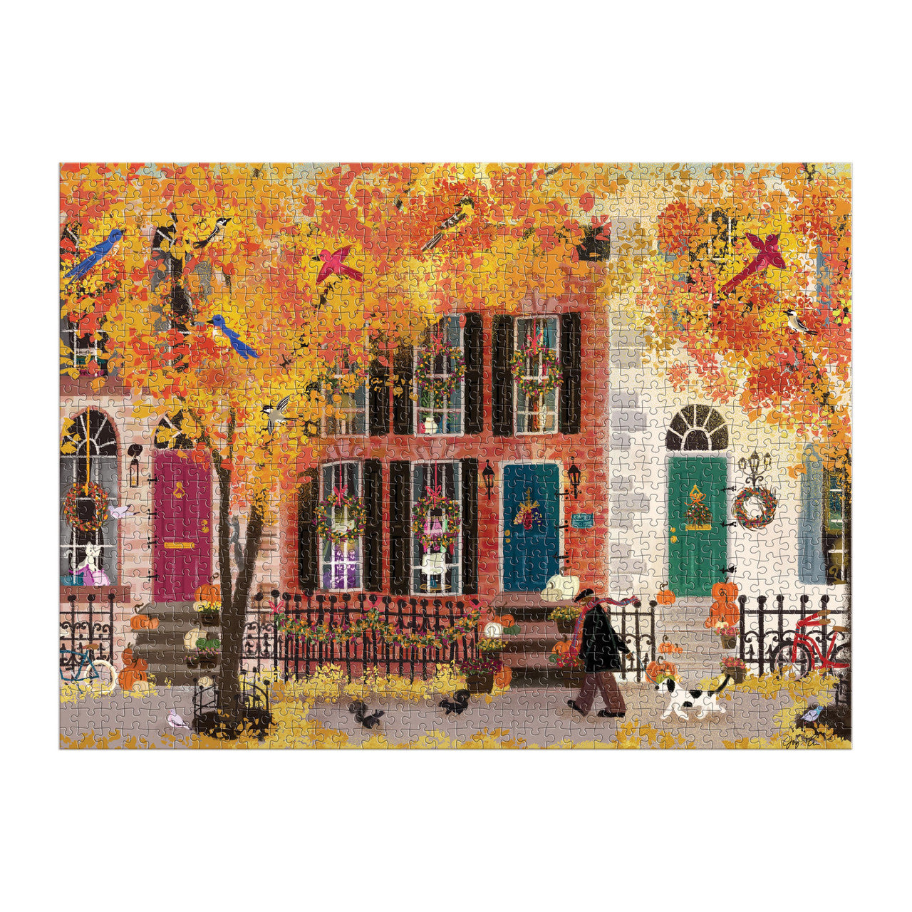 Galison 1000pc - Joy Laforme Autumn in the Neighborhood Puzzle