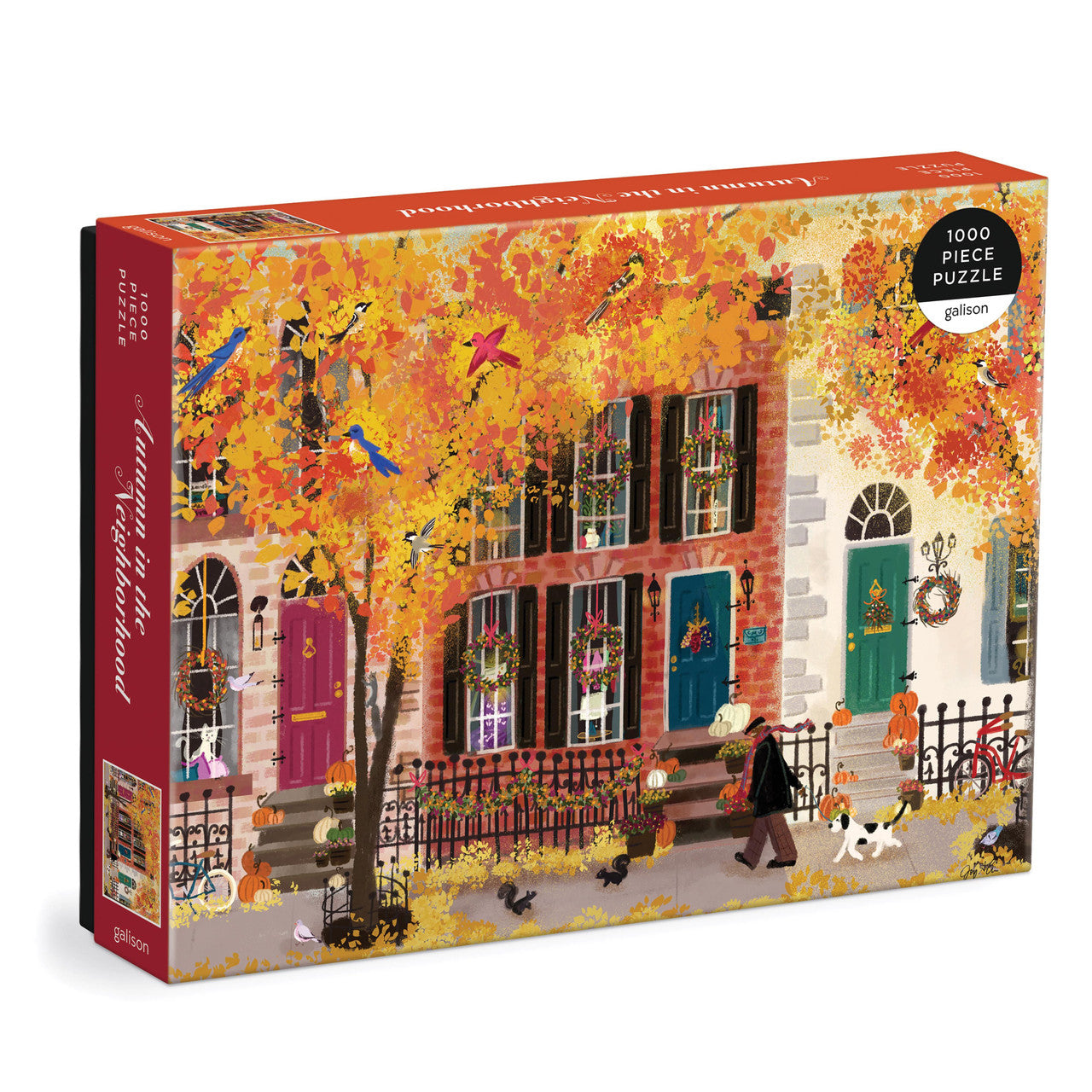 Galison 1000pc - Joy Laforme Autumn in the Neighborhood Puzzle