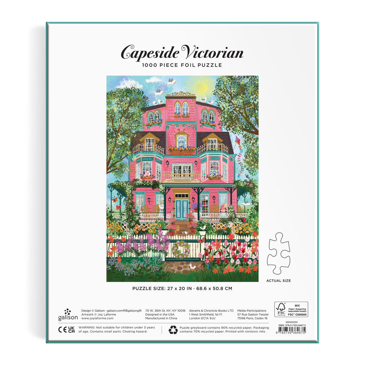 Galison 1000pc - Joy Laforme Capeside Victorian Foil Puzzle