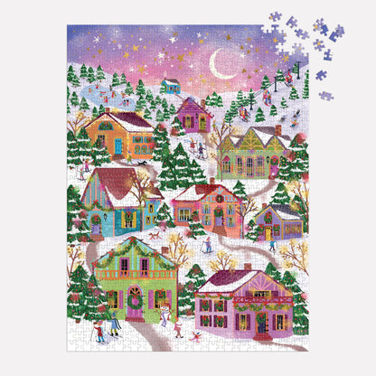 Galison 1000pc - Joy Laforme Snowcap Village Puzzle