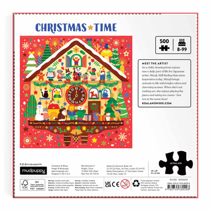 Mudpuppy 500pc - Christmas Time Foil Puzzle