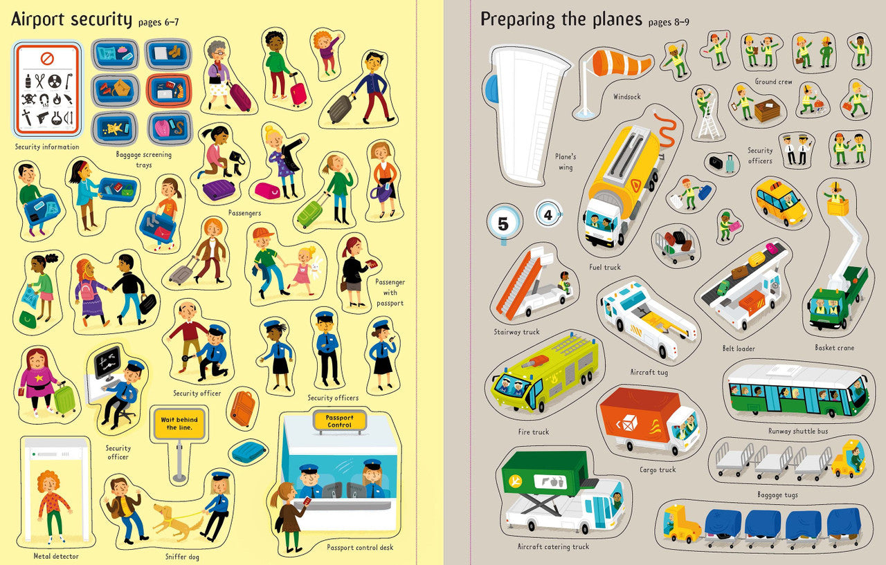 Usborne - Airport Sticker and Colouring Book