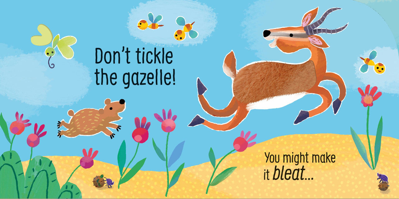 Usborne Touchy-Feely Sounds Book - Don't Tickle the Rhino