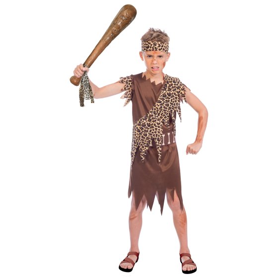 Anagram Caveboy Costume for kids featuring a classic prehistoric caveman outfit