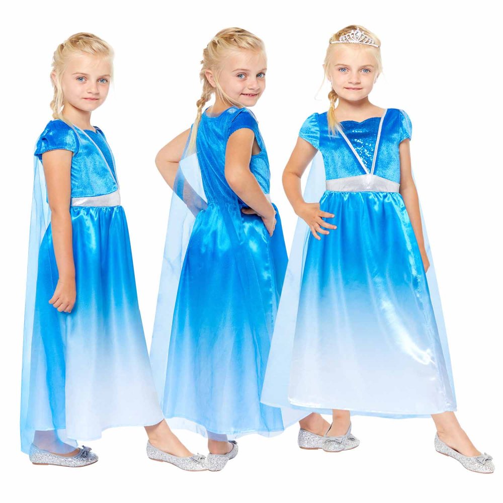 Anagram Ice Princess Costume featuring a sparkling winter princess dress for kids