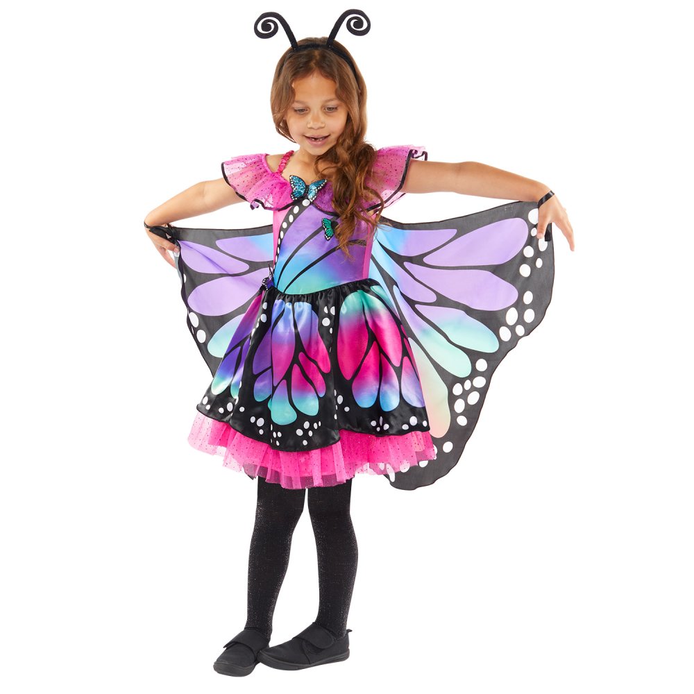 Anagram Pretty Butterfly Costume featuring a colourful butterfly-inspired outfit for kids
