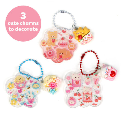 Tiger Tribe Sticker Craft Kit - Kawaii Bag Charms
