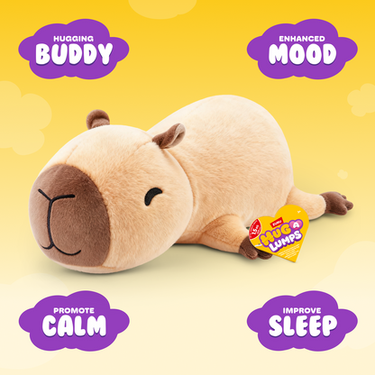 ZURU - Hug-a-Lumps Weighted Fluffy Plush Medium 1.3Kg - Connie The Capybara