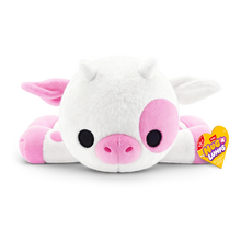 ZURU - Hug-a-Lumps Weighted Fluffy Plush Medium 1.3Kg - Clover The Pink Cow