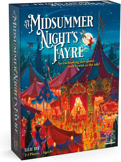 A Midsummer Nights Fayre dice game by Gamewright box