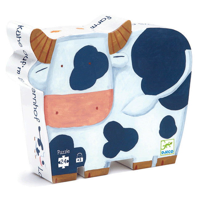 Djeco 24pc - The Cows on the Farm Silhouette Puzzle