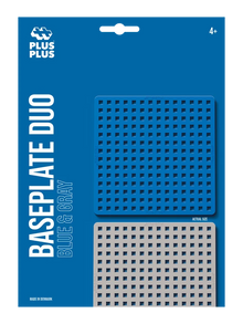 Plus-Plus Baseplates Blue & Grey - 2 Pack, 11.5cm Building Base
