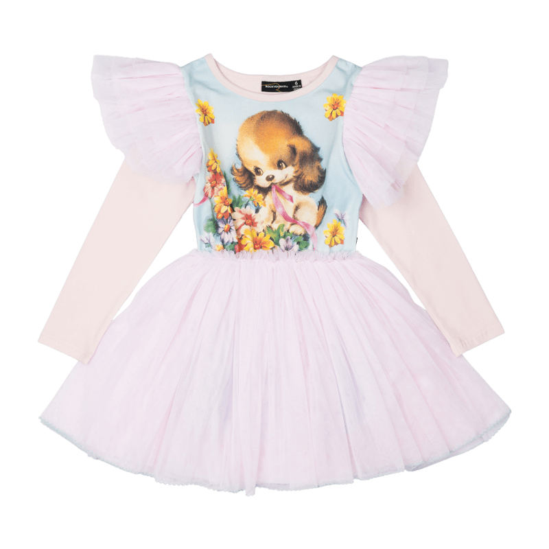 Little Puppy Long Sleeve Circus Dress