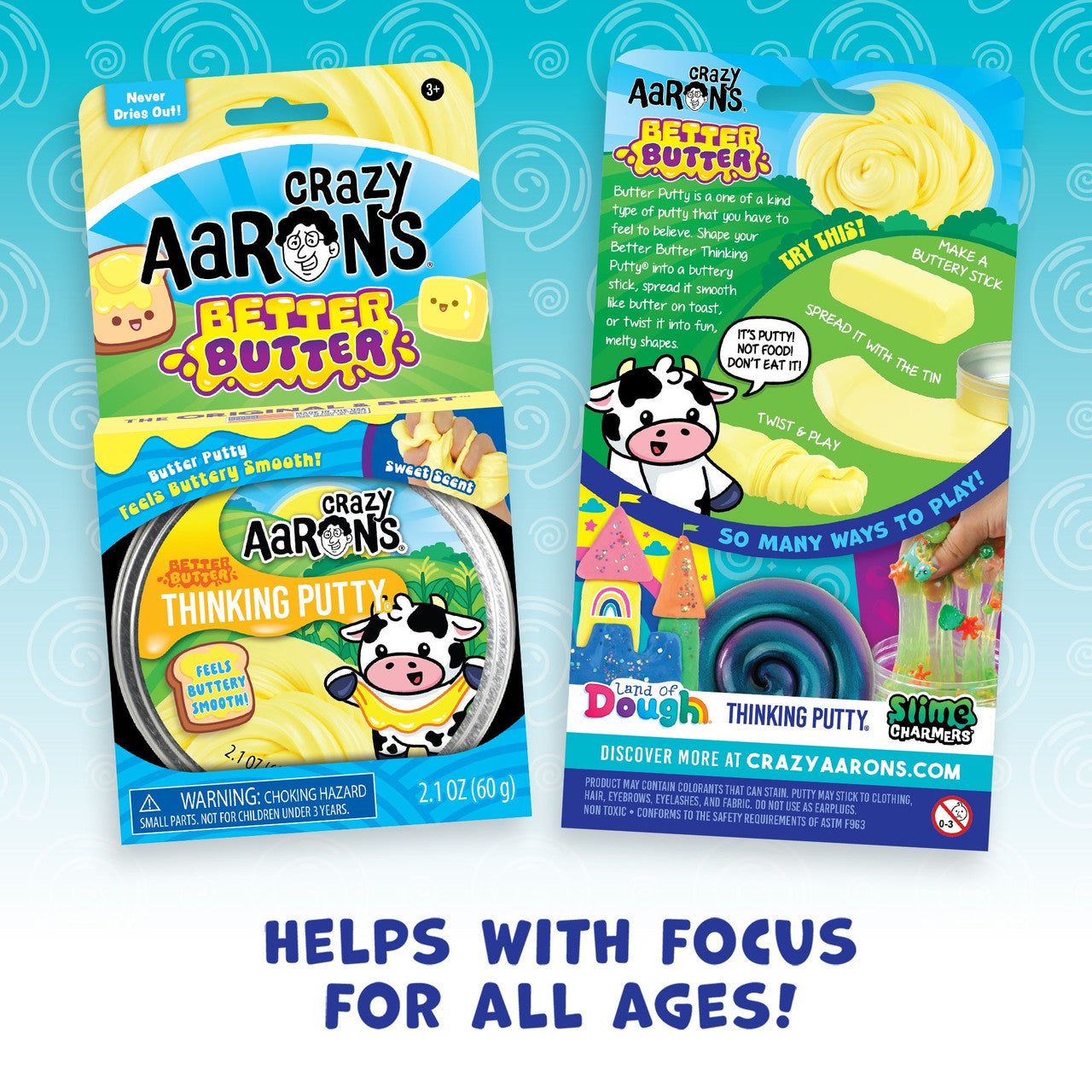 Crazy Aaron's Thinking Putty - Better Butter 4" Tin