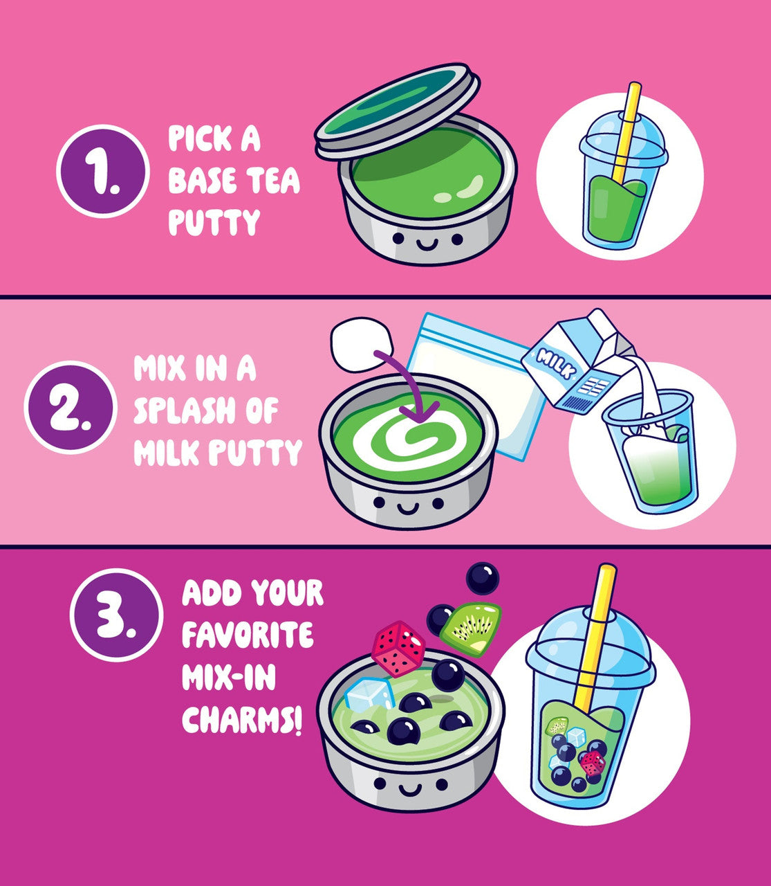 Crazy Aaron's  Thinking Putty - Boba Thinking Putty - Mixed by Me Kit