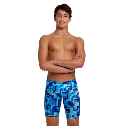 Funky Trunks Boys You Blued Training Jammers with chlorine-resistant ECO C-INFINITY fabric